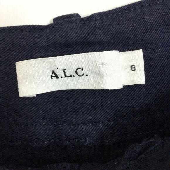 A.L.C. Womens Cotton Mid Rise Skinny Blue Chino Pant Size 8 - Picture 7 of 12